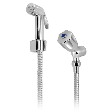 Ducha Higiênica P/ Banheiro Cromado Registro Metal Completo