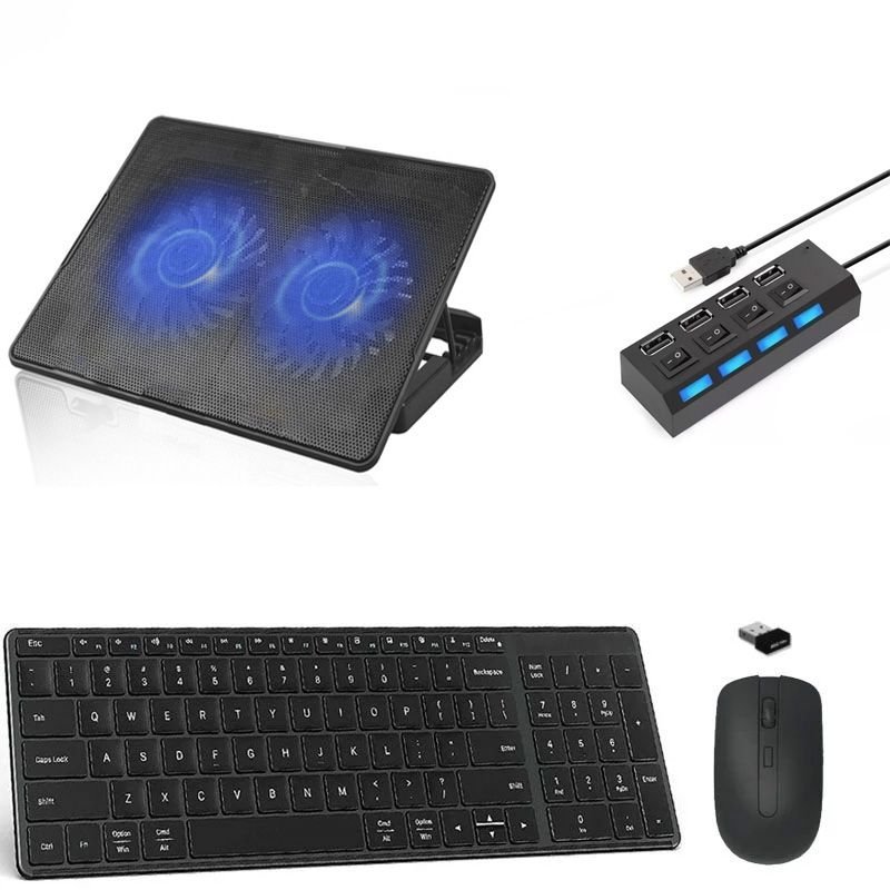 Teclado, Mouse Suporte Cooler 2x Hub Notebook Acer - Preto
