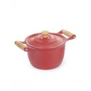 Ver imagem 2 de Caldeirão Alumínio Alça de Madeira 14cm Vermelho