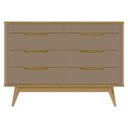 Ver imagem 1 de Comoda 8 Gavetas Pes Madeira 135 cm Vicenza Fendi Hannover Dcasa