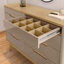 Ver imagem 5 de Comoda 8 Gavetas Pes Madeira 135 cm Vicenza Fendi Hannover Dcasa