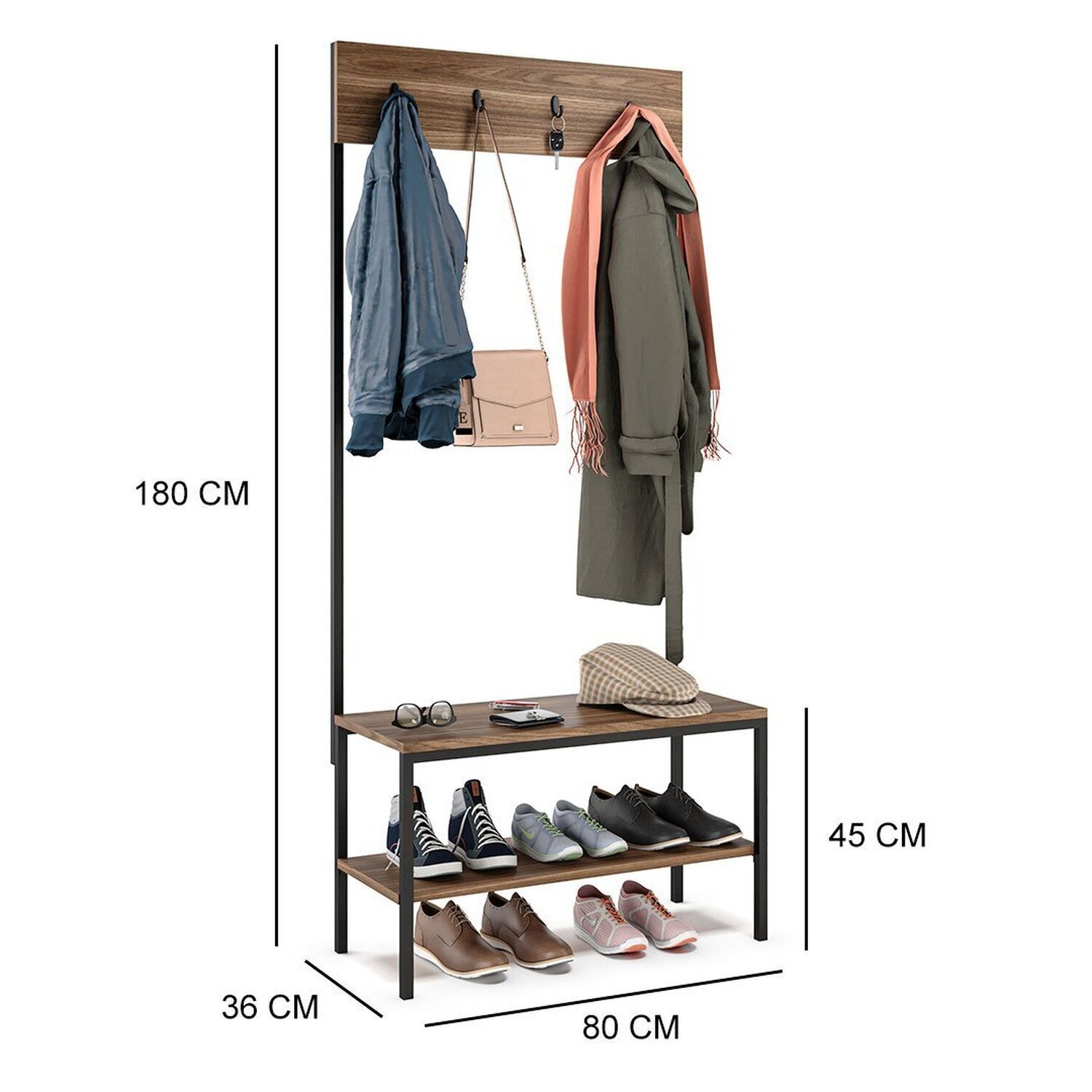 Estante Industrial Cabideiro Lumber com 80cm - 3