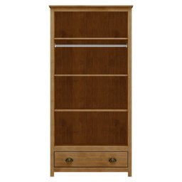 Guarda-Roupa Solteiro 2 Portas 1 Gaveta de Madeira Maciça Topázio  - 4