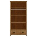 Ver imagem 7 de Guarda-Roupa Solteiro 2 Portas 1 Gaveta Topázio 100% Madeira Maciça Marrom/Freijó