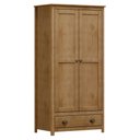 Ver imagem 3 de Guarda-Roupa Solteiro 2 Portas 1 Gaveta Topázio 100% Madeira Maciça Marrom/Freijó