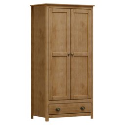 Guarda-Roupa Solteiro 2 Portas 1 Gaveta Topázio 100% Madeira Maciça - 3