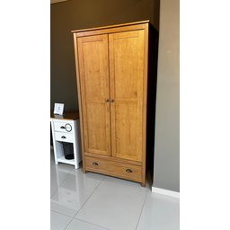 Guarda-Roupa Solteiro 2 Portas 1 Gaveta de Madeira Maciça Topázio  - 7