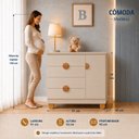 Ver imagem 4 de Cômoda Sapateira para Quarto de Bebê 100% MDF com Porta Apolo