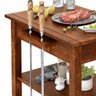 Mesa Móvel de Madeira Maciça Imbuia para Churrasco Grillguard Shop Jm - 5