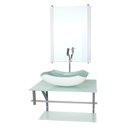 Ver imagem 2 de GABINETE DE VIDRO PARA BANHEIRO 60CM AC CUBA ABAULADA BRANCO FULL