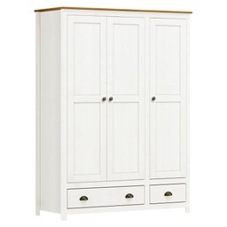 Guarda-Roupa 3 Portas 2 Gavetas Topázio 100% Madeira Maciça - 3