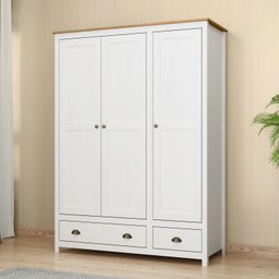 Guarda-Roupa 3 Portas 2 Gavetas de Madeira Maciça Topázio  - 2