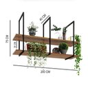 Ver imagem 3 de Prateleira Suspensa 2 Tampos com 200cm