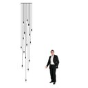 Ver imagem 1 de Lustre para Sala Pratic 16 Lâmpadas Preto Pé Direito Alto