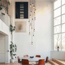 Ver imagem 5 de Lustre para Sala Pratic 16 Lâmpadas Preto Pé Direito Alto