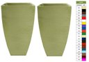 Ver imagem 2 de Kit 2 Vaso Planta 90x45 Moderno Trapézio Polietileno BGPLASTICOS BEGE CASTANHA 012