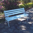 Ver imagem 2 de Banco de Jardim Modelo Francês Pés de Alumínio Fundido - Branco