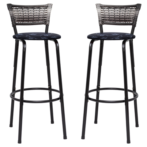 Kit 2 Banquetas Alta para Cozinha Junco Degradê Bancada Bistrô Balcão Ilhas Área Gourmet Piscina