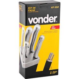 Jogo de Faca Aço Inox com 6 Peças Kf 050 - Vonder - 3