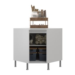 Balcão Modulado De Canto Com Tampo Fidelitá Viena 75cm 1 Porta - 2