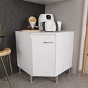 Ver imagem 1 de Balcão Modulado de Canto com Tampo Fidelitá Viena 75cm 1 Porta