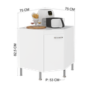 Ver imagem 3 de Balcão Modulado de Canto com Tampo Fidelitá Viena 75cm 1 Porta