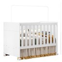 Ver imagem 2 de Berço Americano e Guarda Roupa Infantil Katatau Branco Acetinado ? Reller