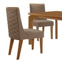 Ver mais imagens de Mesa de Jantar Liz 120cm Mdf Canto Copo e com 4 Cadeiras Safira