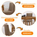 Ver imagem 6 de Mesa de Jantar Liz 120cm Mdf Canto Copo e com 4 Cadeiras Safira