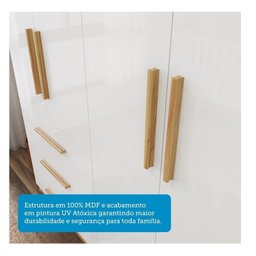 Quarto de Bebê Berço com Capitonê e Guarda-roupa 100% Mdf Retrô Kakau Espresso Móveis - 10 Quarto de Bebê Berço com Capitonê e Guarda-roupa 100% Mdf Retrô Kakau Espresso Móveis - 10