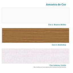 Quarto de Bebê Berço com Capitonê e Guarda-Roupa 100% MDF Retrô Kakau Yescasa Branco/Brilho/Amêndoa - 15 Quarto de Bebê Berço com Capitonê e Guarda-Roupa 100% MDF Retrô Kakau Yescasa Branco/Brilho/Amêndoa - 15