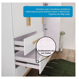 Quarto de Bebê Berço com Capitonê e Guarda-roupa 100% Mdf Retrô Kakau Espresso Móveis - 13 Quarto de Bebê Berço com Capitonê e Guarda-roupa 100% Mdf Retrô Kakau Espresso Móveis - 13
