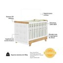 Ver imagem 6 de Quarto de Bebê Berço com Capitonê e Guarda-roupa 100% Mdf Retrô Kakau Espresso Móveis