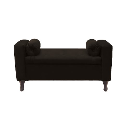 Recamier Baú Félix 120cm Suede Marrom - Dominic Decor Felix