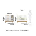 Ver imagem 5 de Quarto de Bebê Berço com Capitonê e Cômoda com Janelas 100% MDF Retrô Kakau Espresso Móveis Branco/Brilho/Amêndoa