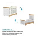 Ver imagem 7 de Quarto de Bebê Berço com Capitonê e Cômoda com Janelas 100% MDF Retrô Kakau Espresso Móveis Branco/Brilho/Amêndoa