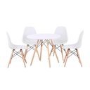 Ver imagem 2 de Conjunto Mesa 90cm + 4 Cadeiras Charles Eames Eiffel Trevisul - Branco