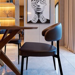 Conjunto Sala de Jantar Mesa Lisboa Madeira Maciça com 4 Cadeiras Bless - 2