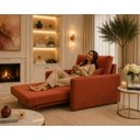Ver imagem 2 de Poltrona Cama Solteiro 2 em 1 Conforto, Elegância Veludo:Terra Cota