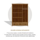 Ver imagem 7 de Guarda-Roupa 3 Portas 2 Gavetas Topázio 100% Madeira Maciça