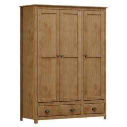 Guarda-Roupa 3 Portas 2 Gavetas de Madeira Maciça Topázio  - 3