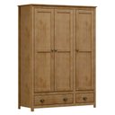 Ver imagem 3 de Guarda-Roupa 3 Portas 2 Gavetas Topázio 100% Madeira Maciça