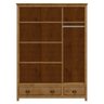 Guarda-Roupa 3 Portas 2 Gavetas Topázio 100% Madeira Maciça - 8