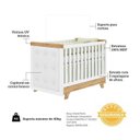 Ver imagem 6 de Quarto de Bebê Berço com Capitonê e Cômoda 100% MDF Retrô Kakau Yescasa Branco/Brilho/Amêndoa