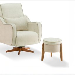 Poltrona Paula com Puff Tec. 504/636 - 1