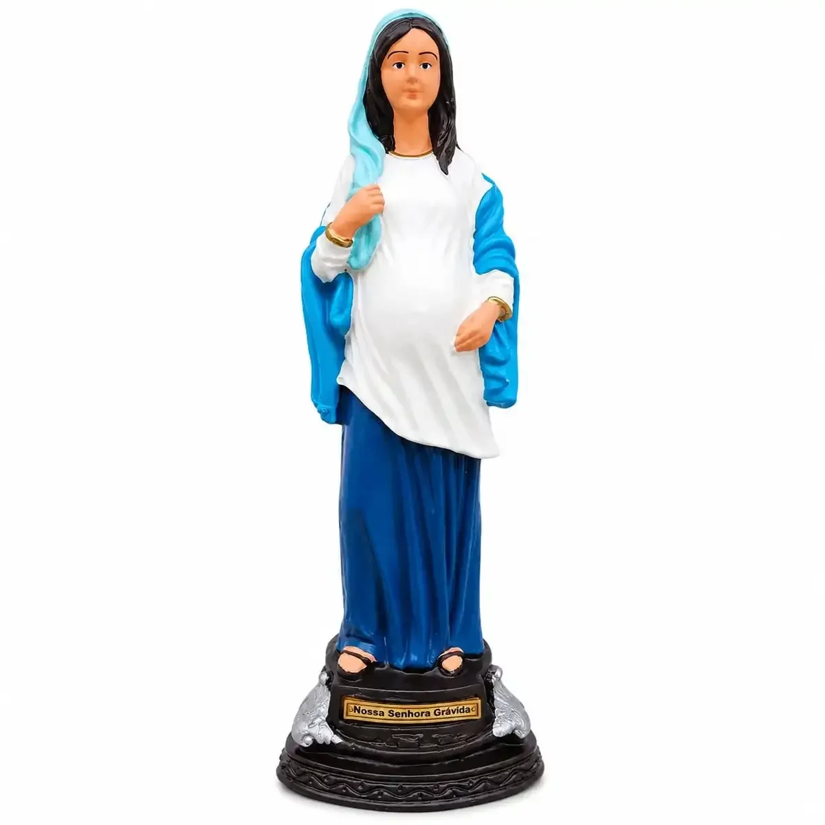 Imagem de Nossa Senhora Grávida de Borracha Inquebrável - Nossa Senhora do Ó - 20 cm