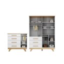 Ver imagem 4 de Quarto Infantil com Guarda-roupa e Cômoda com Janelas 100% Mdf Retrô Kakau Espresso Móveis