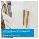 Ver mais imagens de Quarto Infantil com Guarda-Roupa e Cômoda com Janelas 100% MDF Retrô Kakau Espresso Móveis Branco/Brilho/Amêndoa