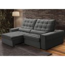 Ver imagem 2 de Sofá Retrátil Reclinável para Sala 3 Lugares 250cm Nebrasca F04 Veludo Cinza Escuro - Lyam Decor