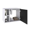 Ver imagem 3 de Conjunto Balcão C-cuba Q32 e Espelheira Soft 600 Branco Chess C-nogal Branco Chess C-preto Ônix